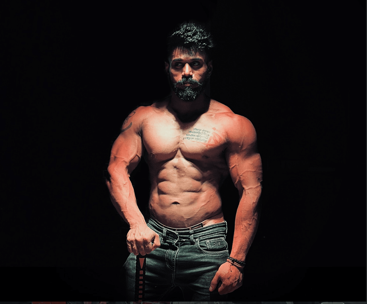 Abhishek shirtless after transformation comparison